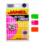 ETIQUETAS AUTOADHERIBLES FLUORESCENTES JANEL 1338